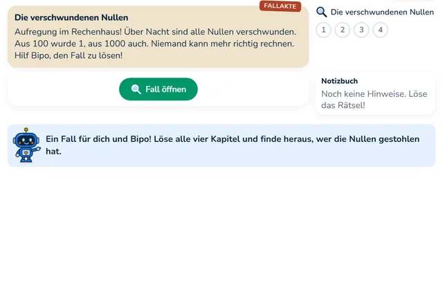 So sieht die Werkstatt «Detektiv-Fall» aus
