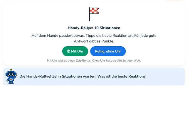 So sieht die Werkstatt «Handy-Rallye» aus