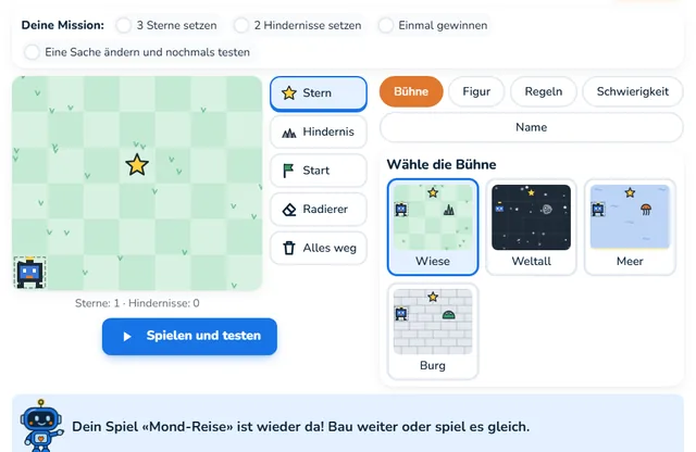So sieht die Werkstatt «Spiele-Baukasten» aus