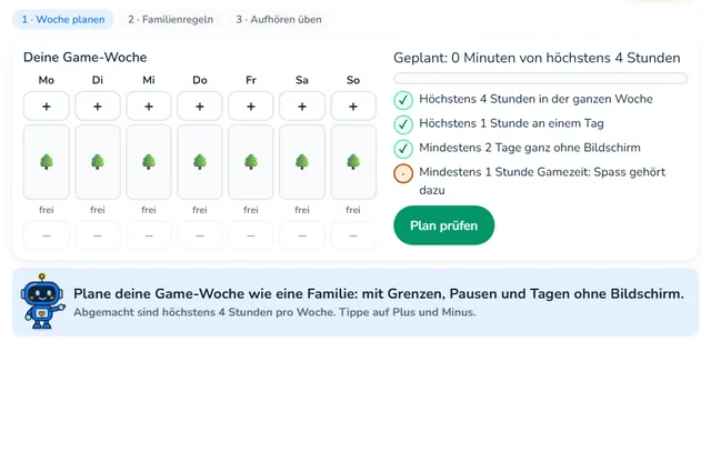 So sieht die Werkstatt «Game-Zeit-Planer» aus