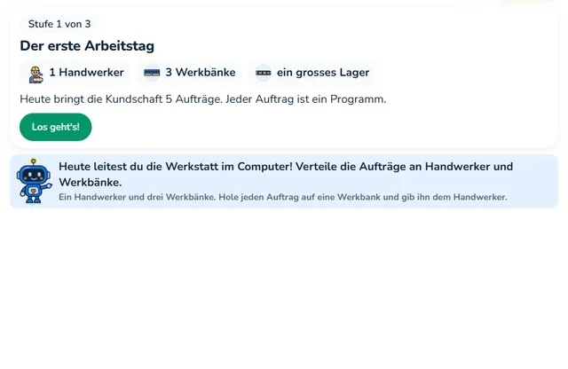 So sieht die Werkstatt «Restaurant-Chef» aus