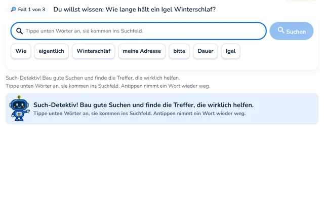 So sieht die Werkstatt «Such-Detektiv» aus