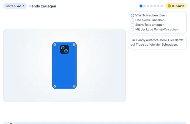 So sieht die Werkstatt «Handy-Weltreise» aus